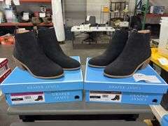(2) Draper James Heeled Ankle Boots (Black Size 9/ 11)