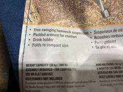 (3) Rio Folding Swinging Hammock Chair w/ Footrest