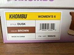 (4) Khombu Womens All Weather Memory Foam Boots (Black Sizes 6 & Brown Size 6)