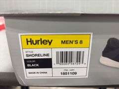 (3) Mens Hurley Shoreline Sneaker (Black Size 8/ 10/ 12) & (1) Women’s Hurley Castaic (Beige Size 9)