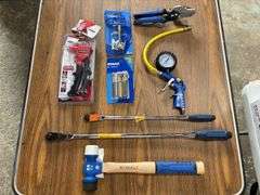 (2) Kobalt Long-Shaft Ratchets, 24oz Mallet, Flooring Cutter, Pressure Gauge, Arrow Riveter, Etc.