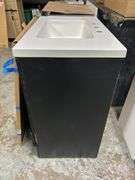 Style Selections 30-in Vanity with Top and Mirror - Black