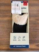 (4) Dearfoam Women’s Memory Foam Faux Fur Slippers (Gray (1) Size S & (3) Size M)
