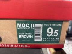 (3) Gerry MOC II Men’s Slip Ons (Black & Brown Size 9.5)