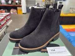 (2) Kensie Kayla B Heeled Chelsea Boots (1 Black Size 8 & 1 Brown Size 7)
