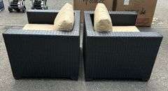 (2) TK Classics Black Wicker Single Patio Chairs *NIB