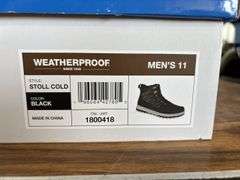 (2) Weatherproof Men’s All Weather Work Boots (Black/Gray Size 11 & 13)