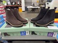 (2) Kensie Kayla B Heeled Chelsea Boots (1 Black Size 8 & 1 Brown Size 7)