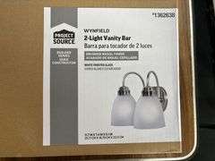 Project Source Wynfield 2-Light Vanity Bar, Style Selections 3-Light Vanity Bar & 1-Light Pendant Fitter