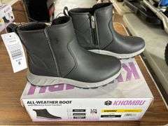 (4) Khombu Womens All Weather Memory Foam Boots (Black Sizes 6 & Brown Size 6)