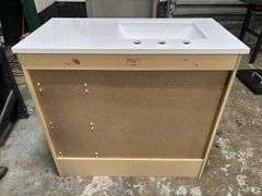 Style Selections 36” Vanity with Top & Mirror - White