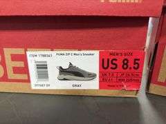 (1) Puma Mens Rocket Fuel (Black Size 10.5) & (1) Puma Zip C Sneakers (Gray Size 8.5)