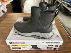 (4) Khombu Womens All Weather Memory Foam Boots (Black Sizes 6 & Brown Size 6)