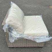 (3) TK Classics Medium Brown Single Piece Wicker Patio Chairs *NIB