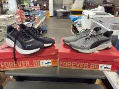(1) Puma Mens Rocket Fuel (Black Size 10.5) & (1) Puma Zip C Sneakers (Gray Size 8.5)