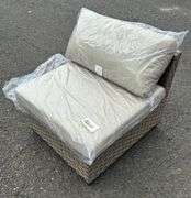 (3) TK Classics Medium Brown Single Piece Wicker Patio Chairs *NIB