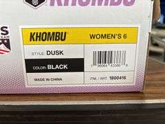 (4) Khombu Womens All Weather Memory Foam Boots (Black Sizes 6 & Brown Size 6)