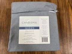 Charisma Queen Sheet Set & 2pk PureLux Memory Foam Adjustable Cooling Pillows