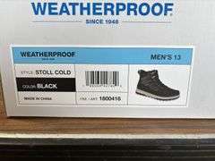 (2) Weatherproof Men’s All Weather Work Boots (Black/Gray Size 11 & 13)