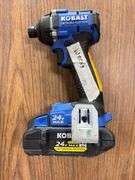 Kobalt 24v 1/4" Brushless Impact Wrench w/ (2) Batteries