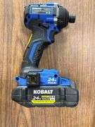 Kobalt 24v 1/4" Brushless Impact Wrench w/ (2) Batteries