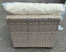 (3) TK Classics Medium Brown Single Piece Wicker Patio Chairs *NIB