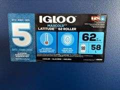 Igloo MaxCold Latitude 62qt Roller Cooler *Like New