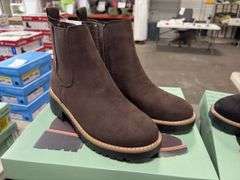 (2) Kensie Kayla B Heeled Chelsea Boots (1 Black Size 8 & 1 Brown Size 7)
