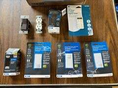 Assorted Light & Fan Switches, Power Outlets & Digital Wall Timers