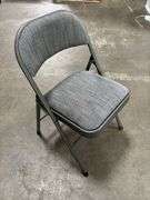 MaxChief 4pk Upholstered Metal High Back Folding Chairs