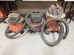 (3) Ridgid NXT Wet/Dry Shop Vacuums - (2) 10gal & (1) 12gal *Tested/Works