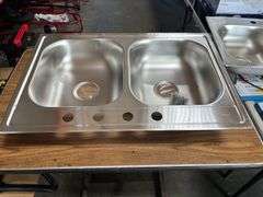 Elkay Delton Stainless Steel Drop-In Double Bowl Kitchen Sink - 22" x 33"