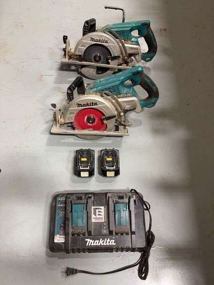 (2) Makita 36v XSR01 Cordless Circular Saws w/ (2) Batteries & Charger *Tested/Works