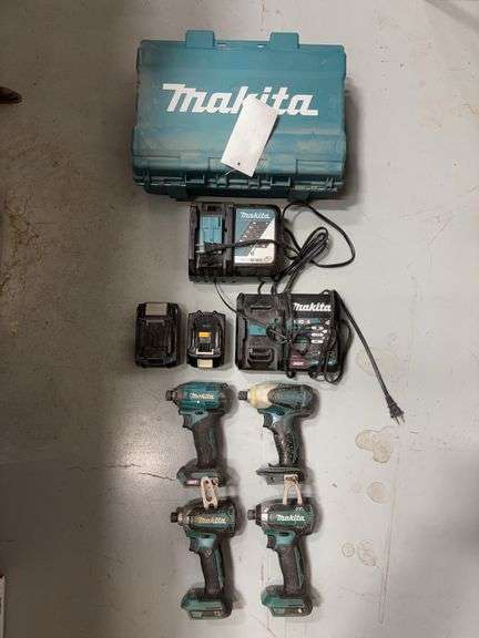 (3) Makita XDT13 18v Impact Drivers & (1) Makita GDT01 40v Speed Impact Driver *Tested/Works