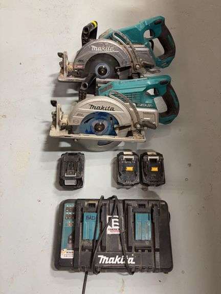 Makita 40v GSR01M1 Cordless Circular Saw & Makita 36v XSR01 Circular Saw w/ Battery & Charger *Teste