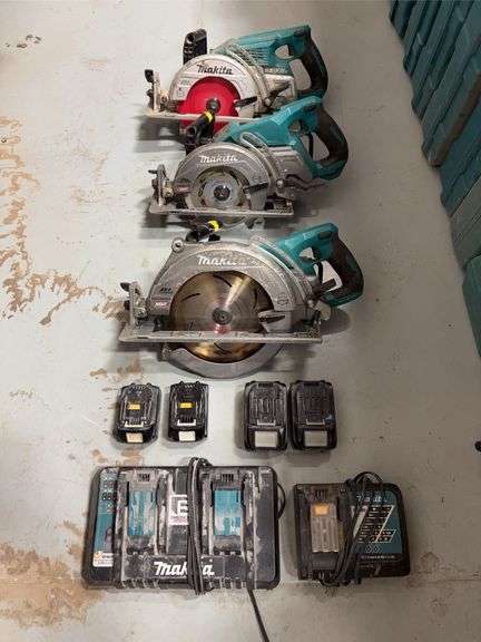 Makita 40v GSR02 10-1/4" Circular Saw, Makita GSR01M1 40v Circular Saw & Makita XSR01 36v Circular S