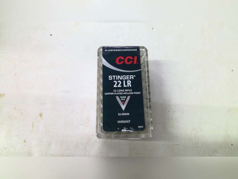 STINGER 22 LR AMMO, 50 CARTRIDGES
