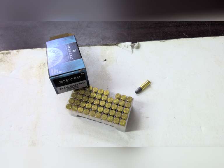 FEDERAL 22 CAL LONG RIFLE AMMO, 40 GRAIN, 50 CARTRIDGES