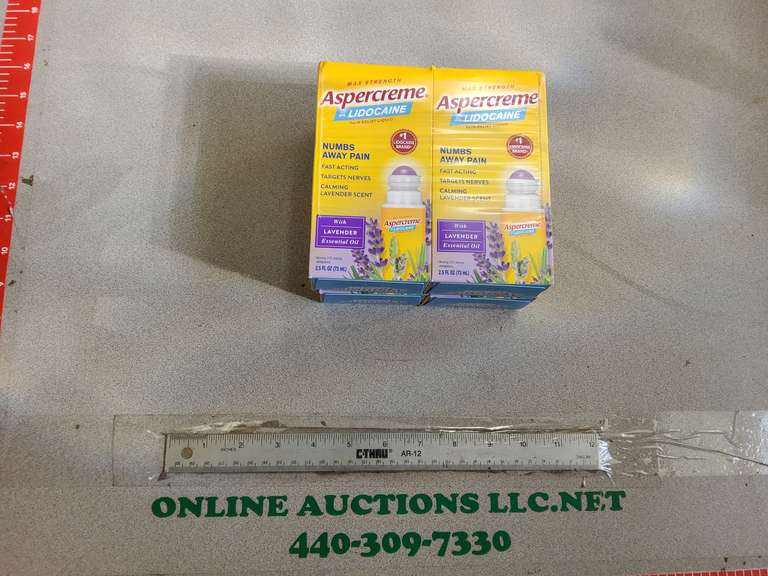 NEW 4 PACKS OF ASPERCREME, LIDOCAINE