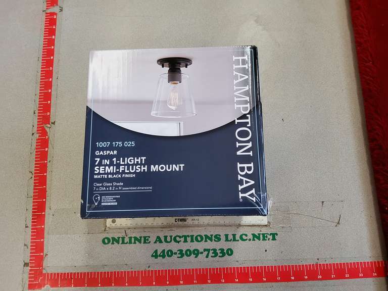 NEW SEMI-FLUSH MOUNT LIGHT IN MATTE BLACK
