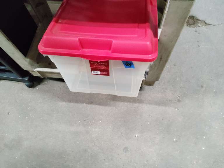 CLEAR STORAGE TUB FOR CHRISTMAS DECOR