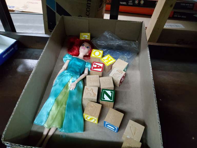 WOOD BLOCKS AND DOLL
