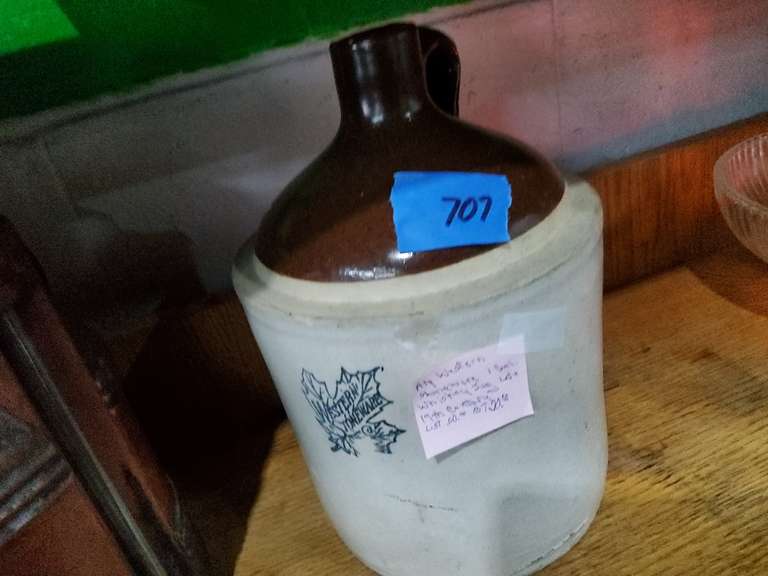 STONEWARE WHISKEY JUG