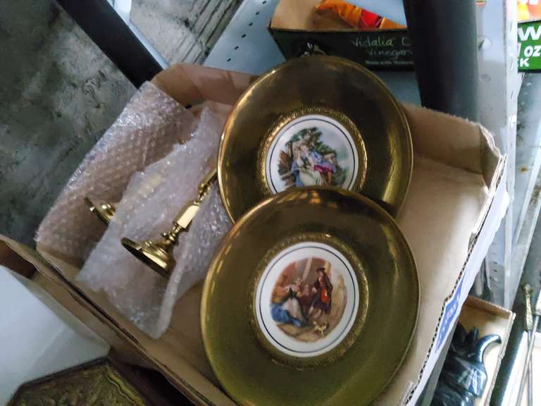 CANDLE STICKS AND PLATES