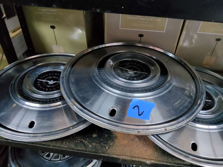 3 THUNDERBIRD HUBCAPS