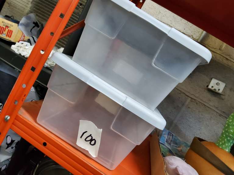 2 SMALL TUBS WITH LIDS