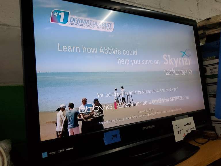 35" TV, TESTED AND WORKS