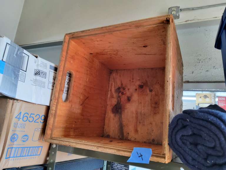 STURDY WOOD BOX WITH CARRY HANDLES