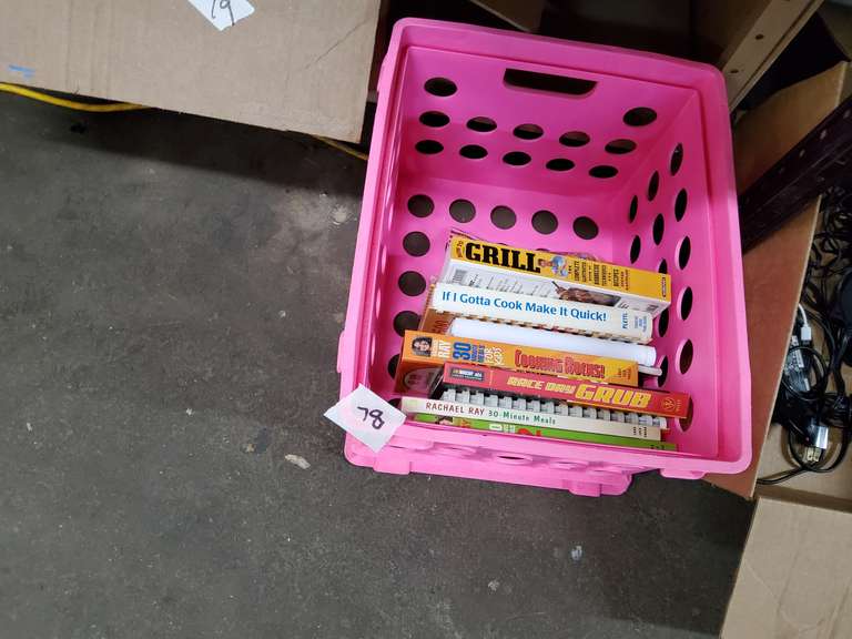 BOOKS WITH STORAGE CRATE