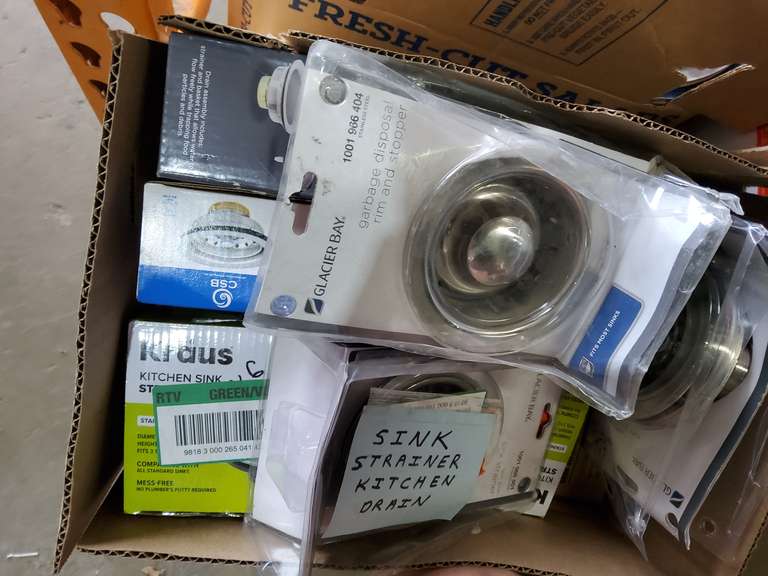 BOX OF SINK STRAINERS